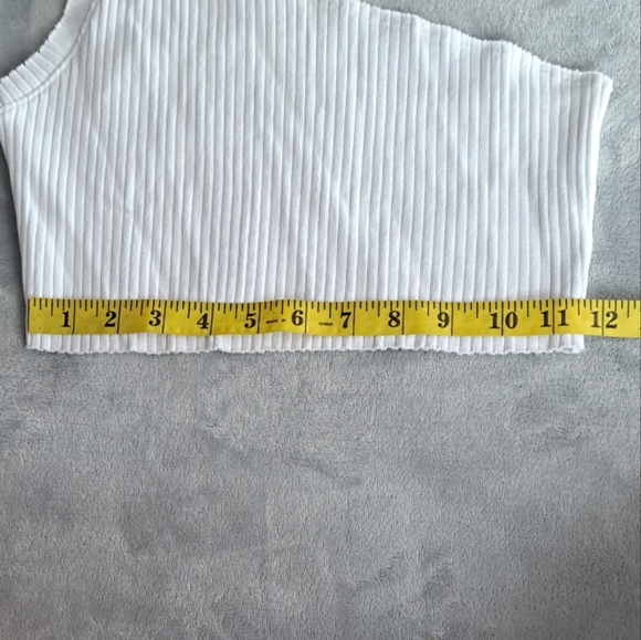 Cotton Citizen Crop Summer Top Sleeveless One Shoulder White Small Spandex - Picture 8 of 11